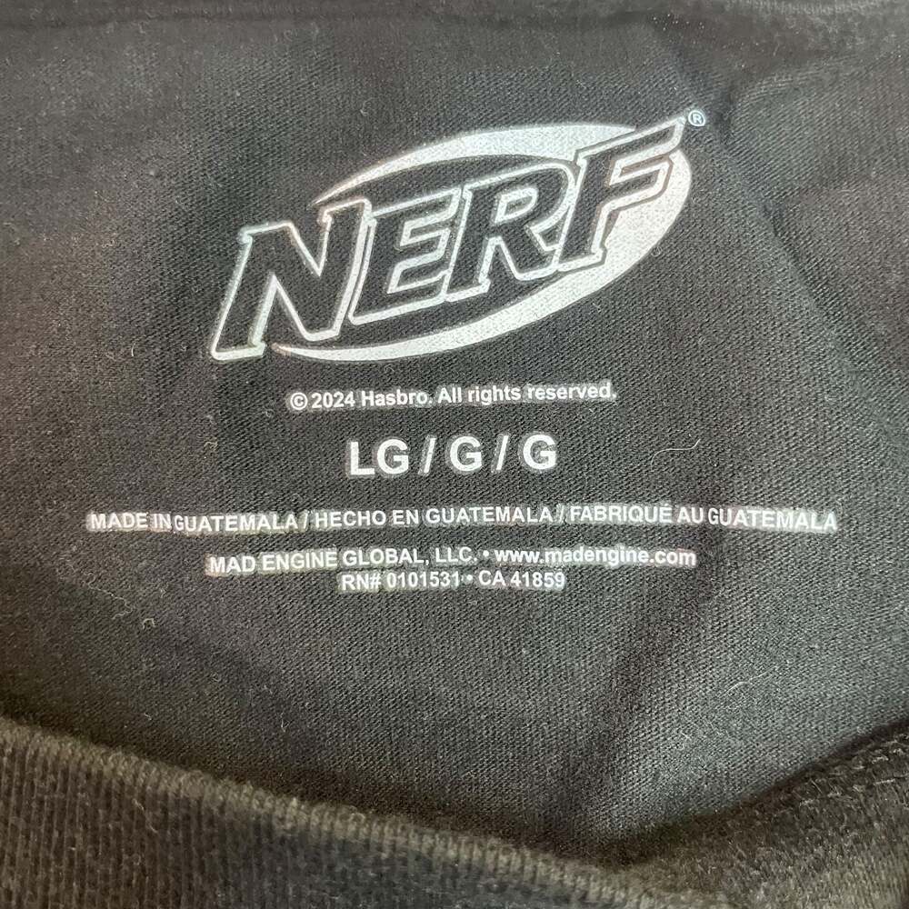 Nerf Indoor Ball Graphic T-Shirt Black Size Large - Picture 4 of 4